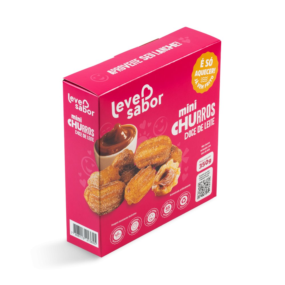 Mini Churros de Doce de Leite congelado — Leve Sabor