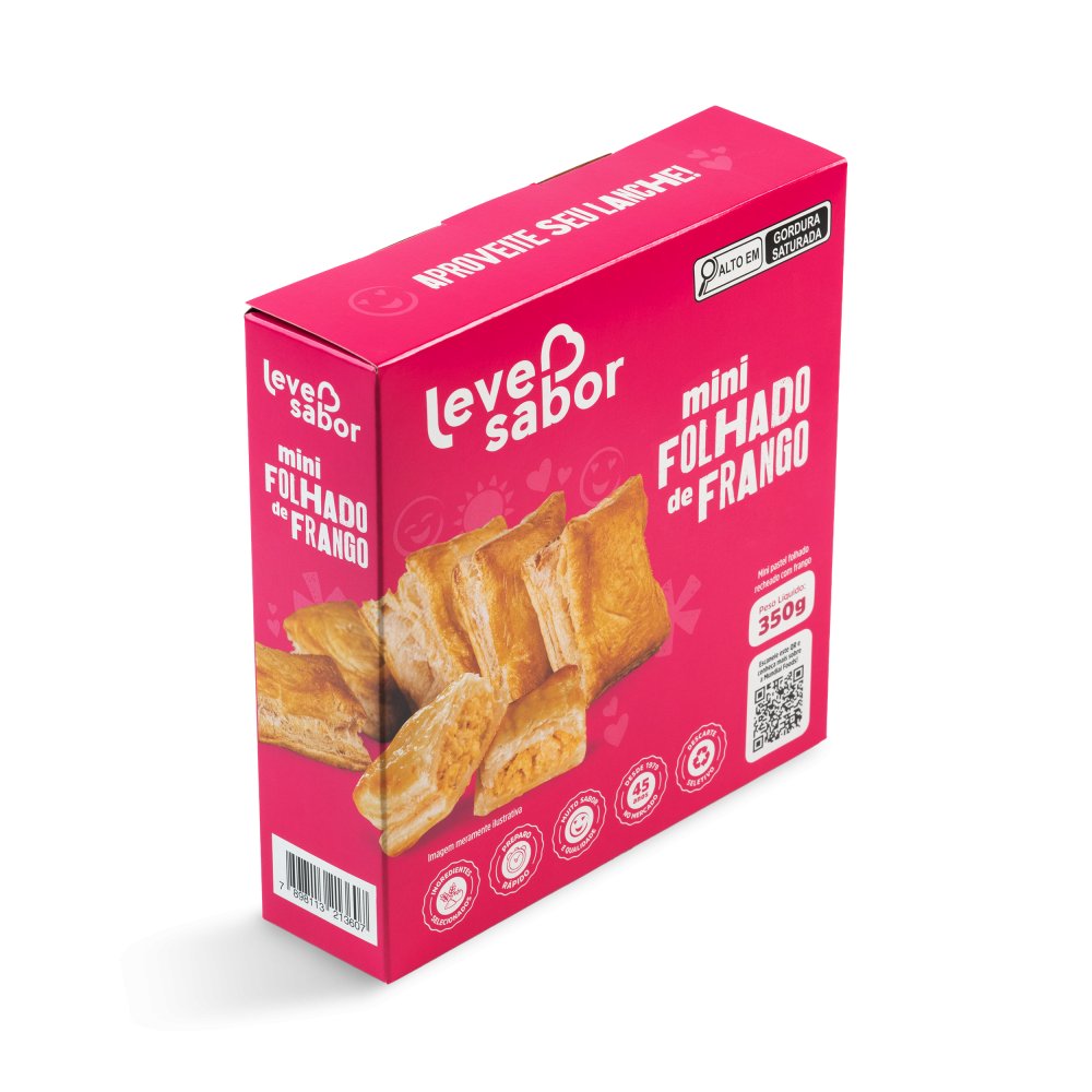 Mini Folhado de Frango congelado — Leve Sabor