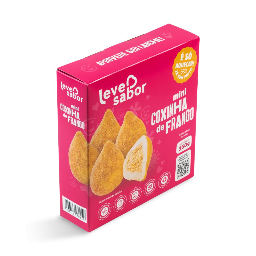 Mini Coxinha de Frango congelado — Leve Sabor