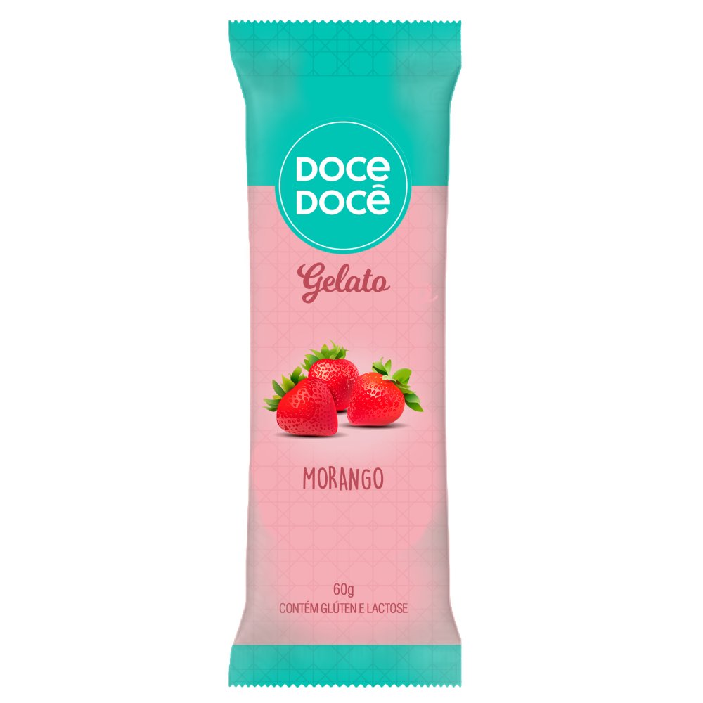 Picolé de Morango C/Cob Chocolate Branco 2,5Kg 30Un congelado — Leve Sabor